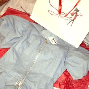 Puffer zip up Classy Dress Shirt !